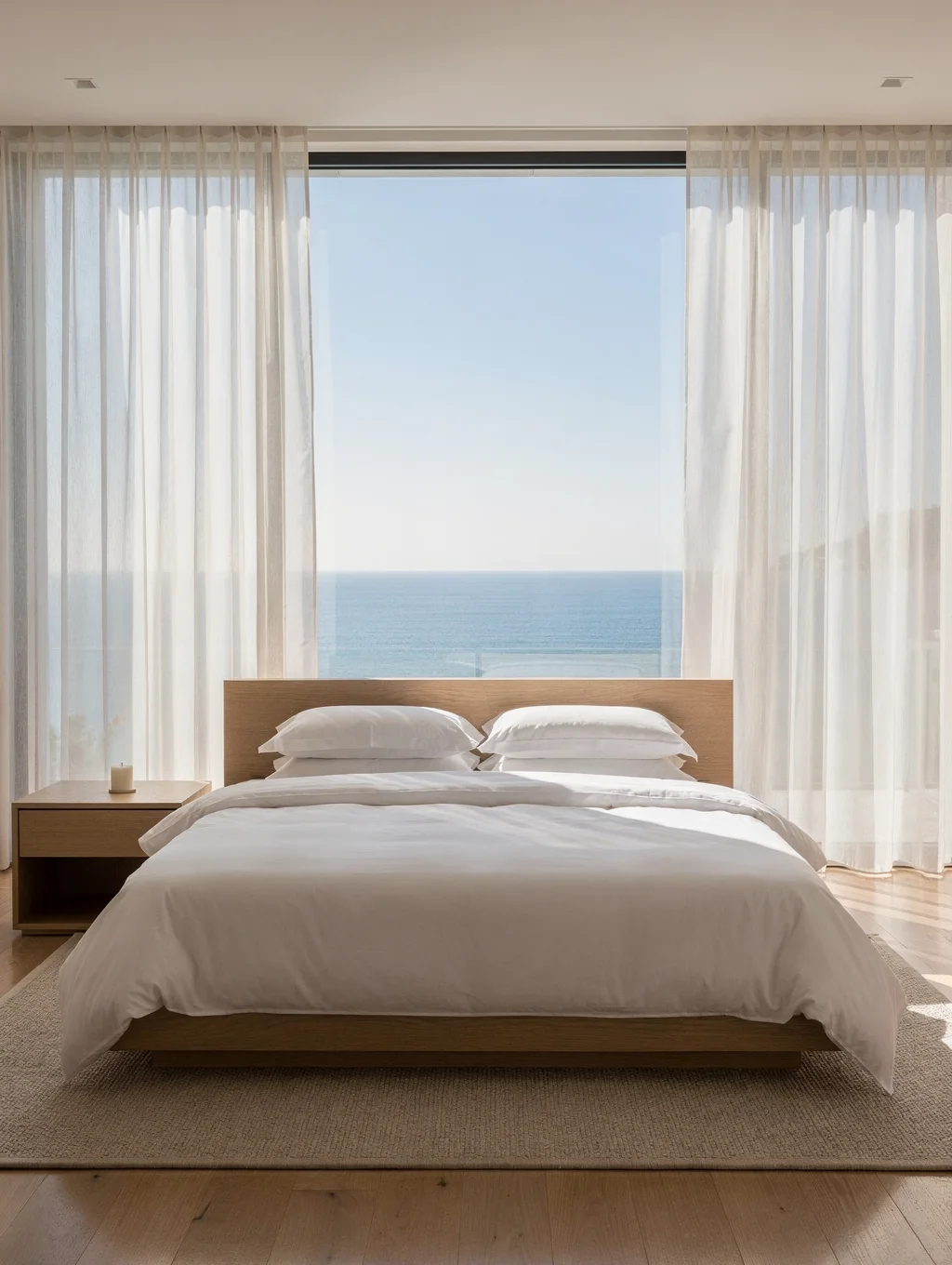 Master bedroom with coastal decor